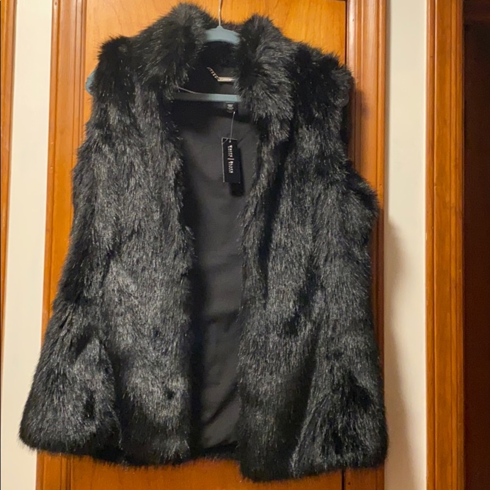 Black Faux Fur Vest